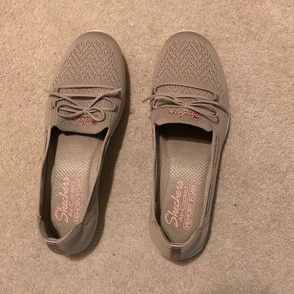 Skechers Women's Taupe Slip-On Sneakers